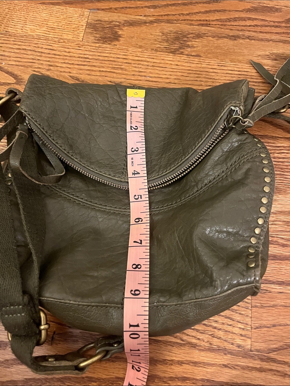 The Sak Silverlake Olive Green Studded Leather Crossbody - Picture 7 of 9